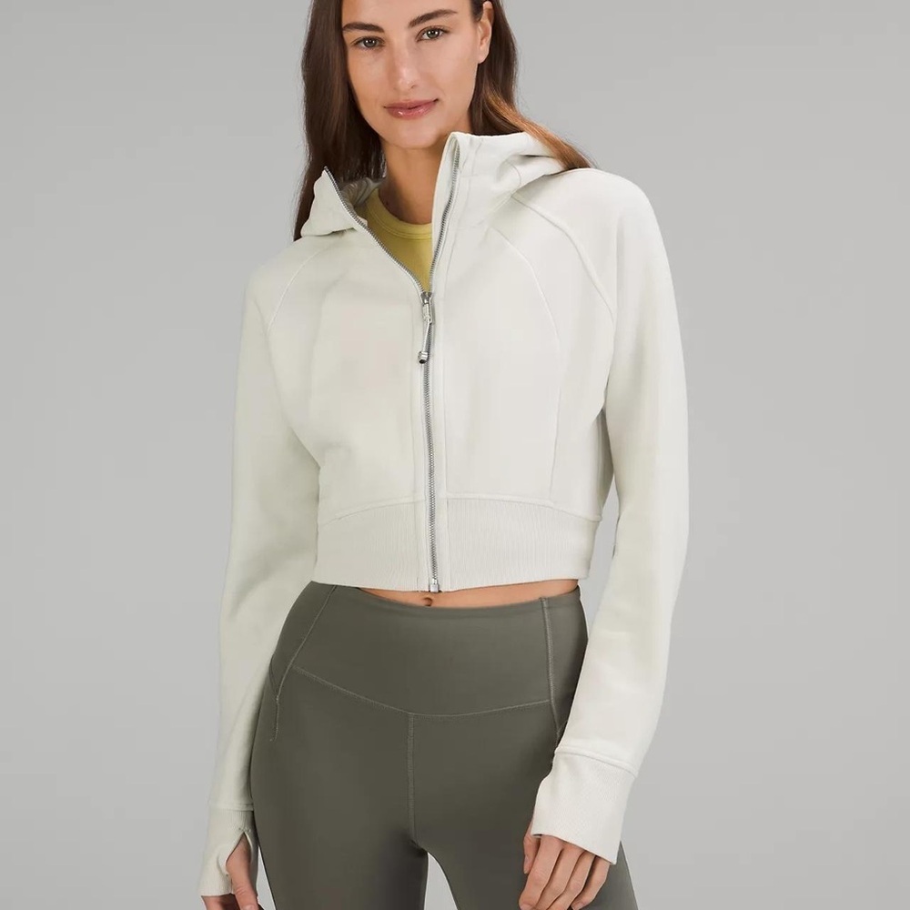 Lululemon Athletica White Zip-Up Hoodie